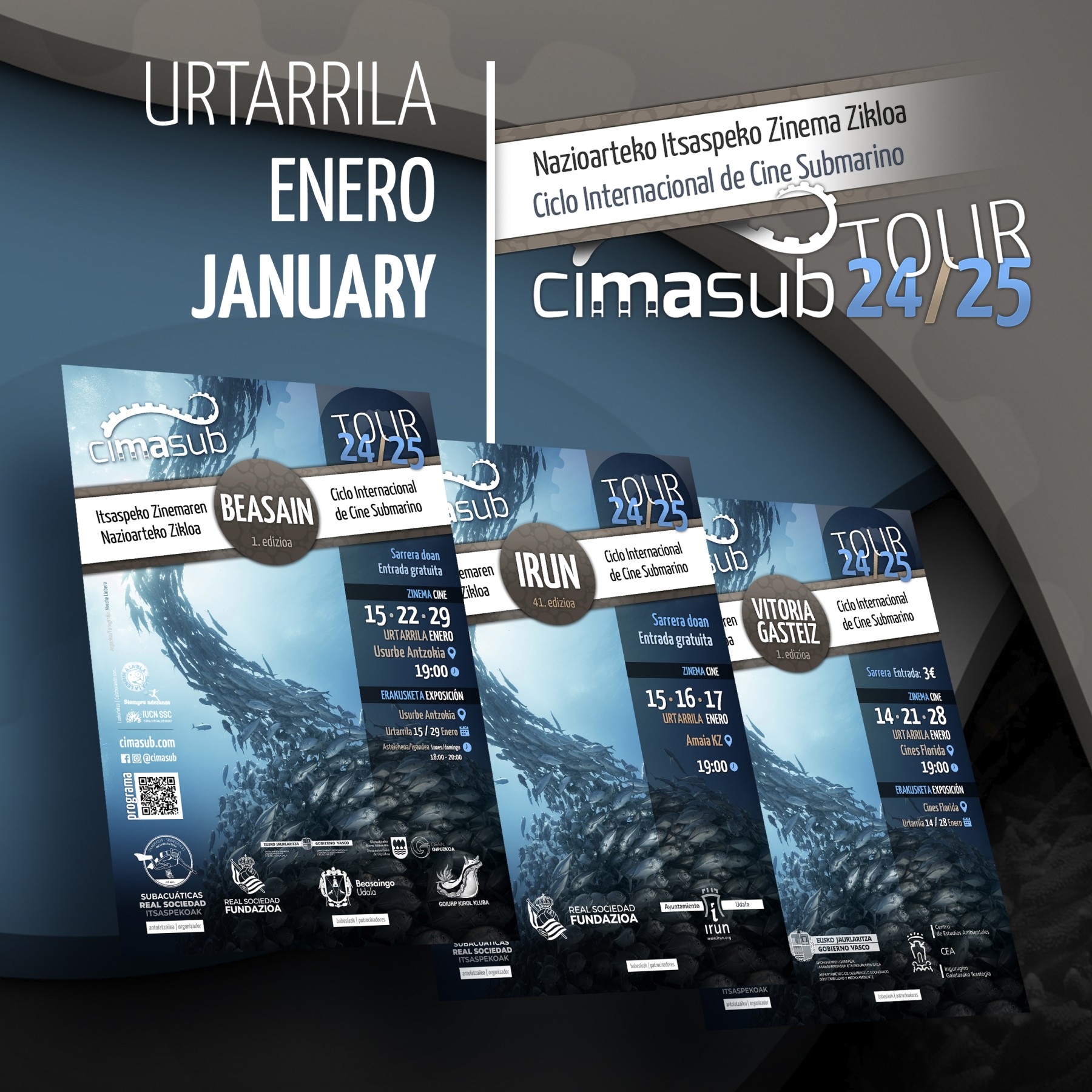 The CIMASUB TOUR explores new destinations. Vitoria, Beasain and Lazkao debut together with Irun in January