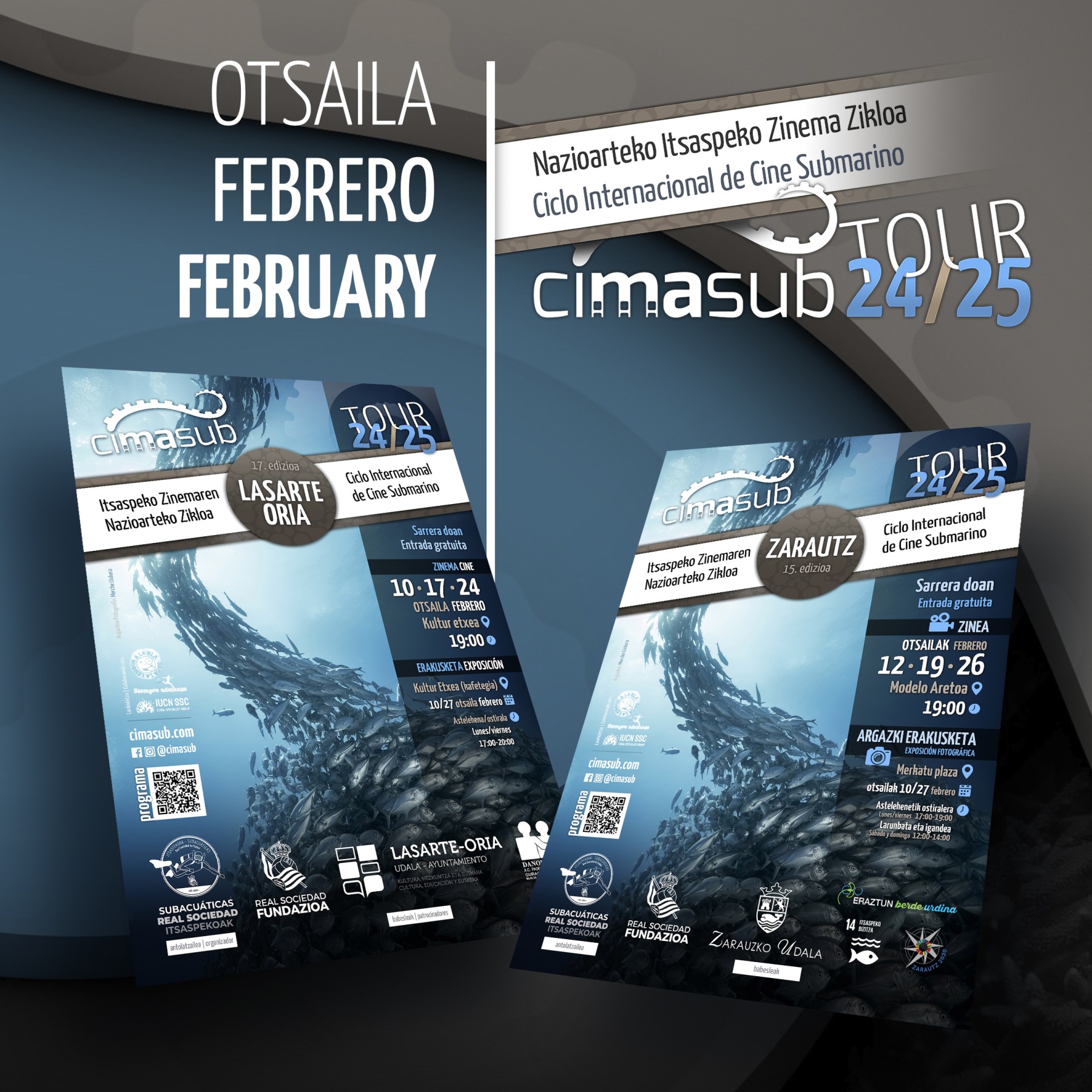 Cimasub fills February with activities in Lasarte-Oria, Zarautz and San Sebastián