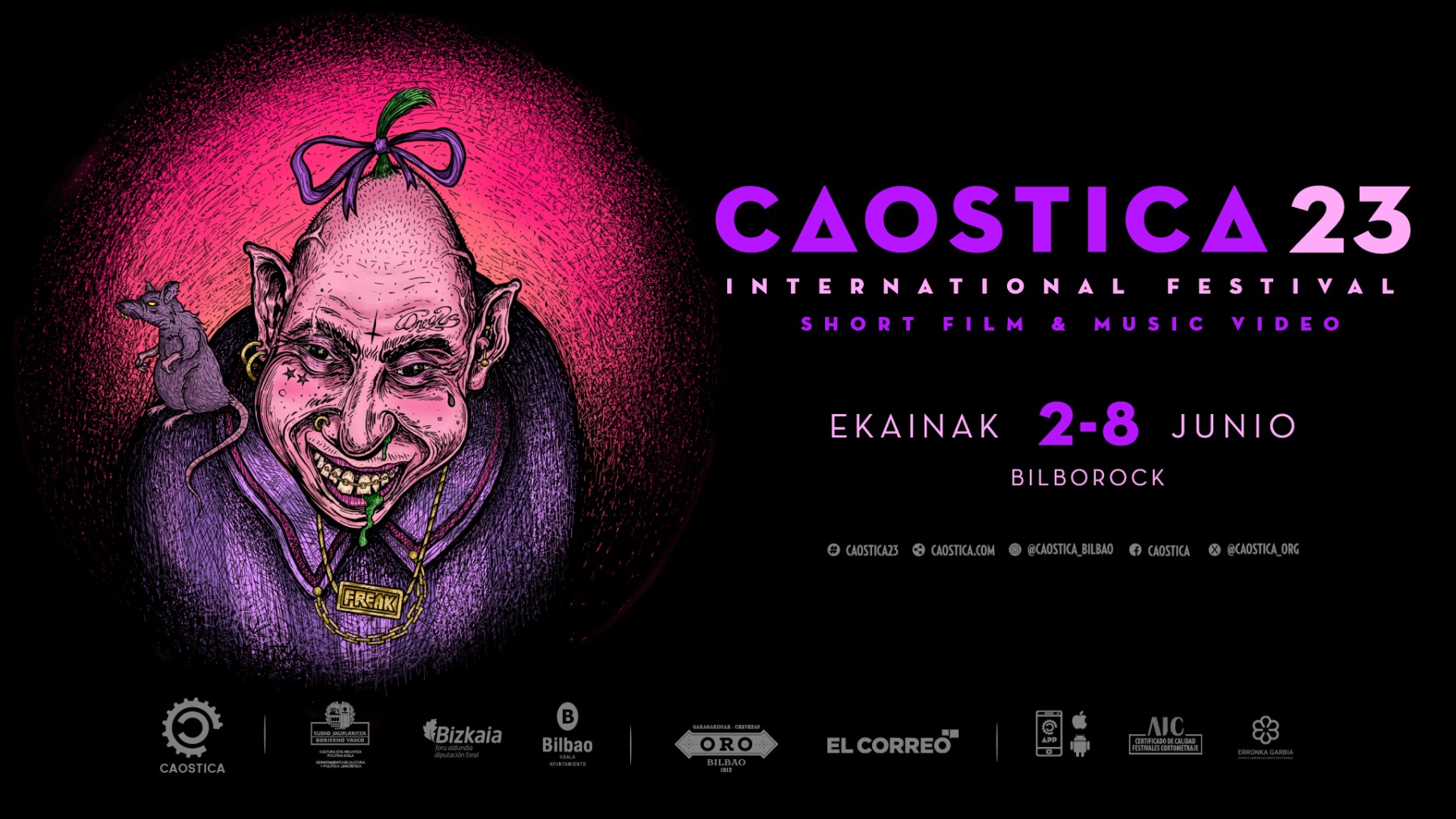 CAOSTICA 23, THE INTERNATIONAL SHORT FILM AND MUSIC VIDEO FESTIVAL, IS HERE