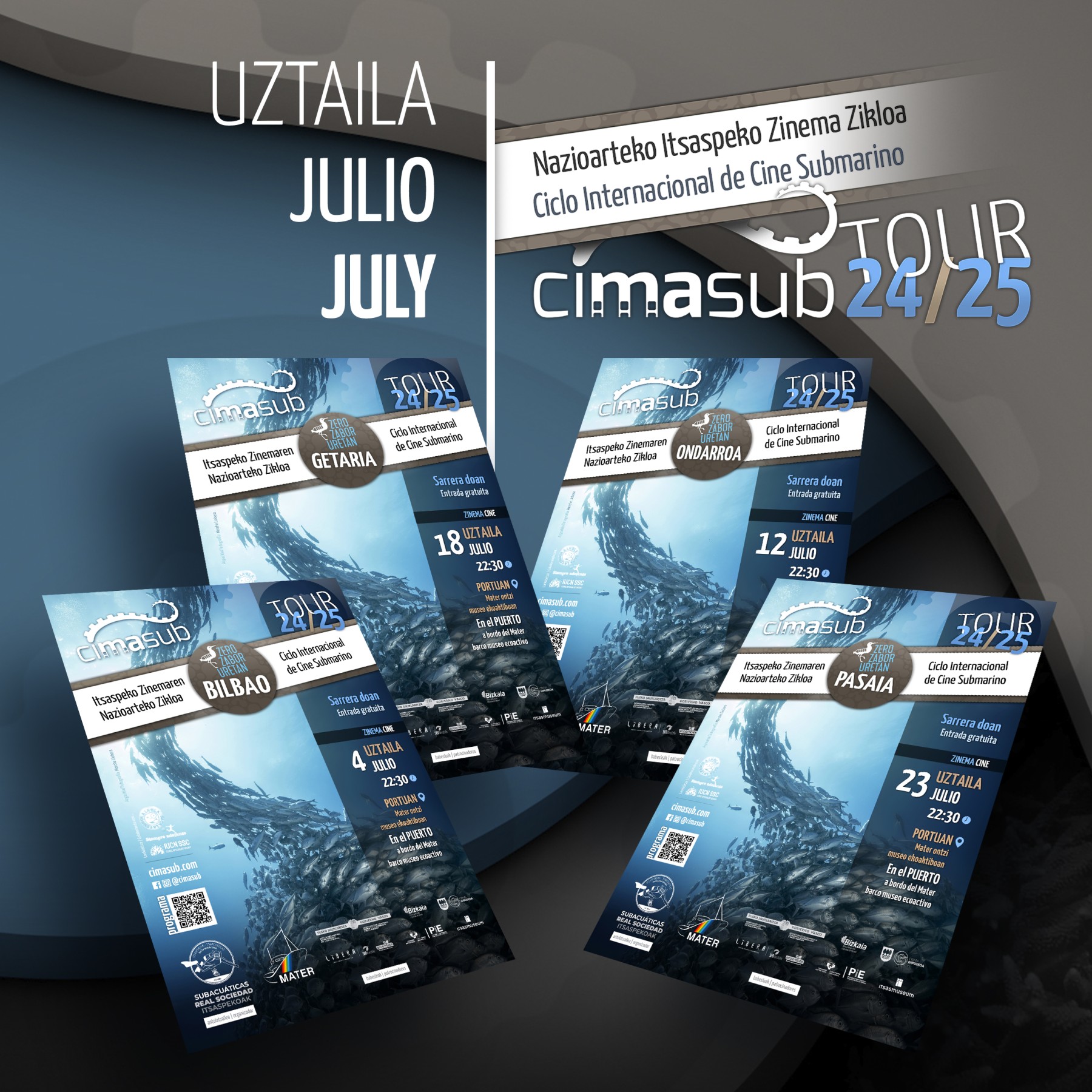 Underwater cinema on board the Mater this July with CIMASUB!