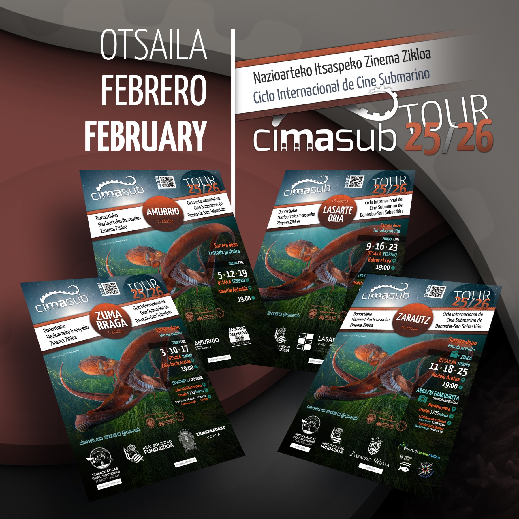 Cuatro destinos para el Cimasub en su agenda de febrero